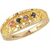 Beautiful! 10k Yellow-gold Gold Black Hills Gold Diamond cut Mothers/Family Rings 2-6 Stones