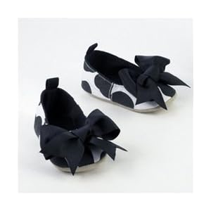 Mud Pie Baby Eieio Spotted Ballet Flats, Cow, 0 - 6 Months