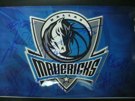 Signed Mavericks, Dallas (2008-09) 12x18 By the 2008-09 Dallas Mavericks (13 Signatures in all)