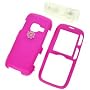 PCMICROSTORE Brand LG Rumor Scoop Solid Magenta Snap-On Case Cover with Removable Swivel Belt Clip