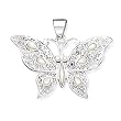 Pendant - Sterling Silver Mother of Pearl Fancy Butterfly Pendant
