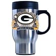 Green Bay Packers Stainless Steel 18 oz Beverage Travel Mug - NFL Football Fan Shop Sports Team Merchandise