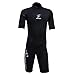 Seavenger 3mm tropical shorty for watersport/diving/snorkeling- All Black Wetsuits Size 5XL
