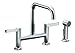 Read KOHLER K-6126-4-CP Torq Deck Mount Bridge Kitchen Faucet with Sidespray, Polished Chrome Details KOHLER K-6126-4-CP Torq Deck Mount Bridge Kitchen Faucet with Sidespray, Polished Chrome