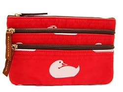 Dooney Bourke Limited Edition Sport Duck Flat Cosmetic Case Wristlet Red White