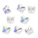Swarovski Beads #5754 Butterflies 6mm "Crystal AB" (8)