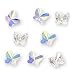 Swarovski Beads #5754 Butterflies 6mm Crystal AB (8)