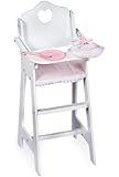 Badger Basket White Doll High Chair with Plate, Bib, and Spoon (fits American Girl dolls)