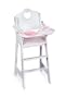 Badger Basket Doll High Chair With Plate Bib And Spoon - Pink/White