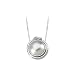 14K White Gold 0.02 ct. Diamond and Mabe Cultured Pearl Pendant with Chain