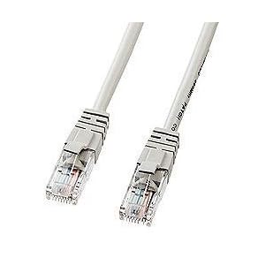 【クリックでお店のこの商品のページへ】SANWA SUPPLY エンハンスドカテゴリ5LANケーブル 1m ライトグレー LKB5Y-01