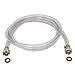 6 Feet of 3/8 Inch I.D. Jumper Beer Line Assembly with 2 hex nut fittings