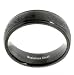 8MM Polished Black Plated Stainless Steel Ring with Engraved Desing around the Band