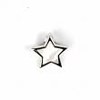 Sterling Silver - Star Stone Pendant - White Mother Of Pearl - 14mm Height