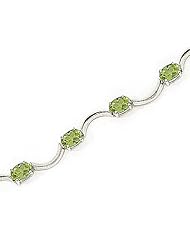 14kt Yellow Gold Oval Peridot Bracelet.