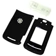 PCMICROSTORE Brand AT&T Cingular Motorola RAZR2 V9 (NOT Compatible with V8 and V9m) Solid Black Snap-On Crystal Case Cover with Removable Belt Clip