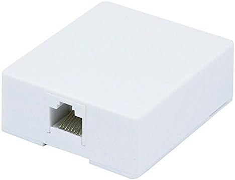 EZ Mounts - 5 Pack 1 port 8P8C RJ45 Cat5e Cat6 Network Cable Wall Surface Mount Box Adhesive