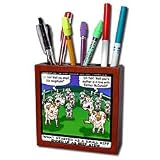 Londons Times Funny Cow Cartoons - Beef Stew - Tile Pen Holders-5 inch tile pen holder