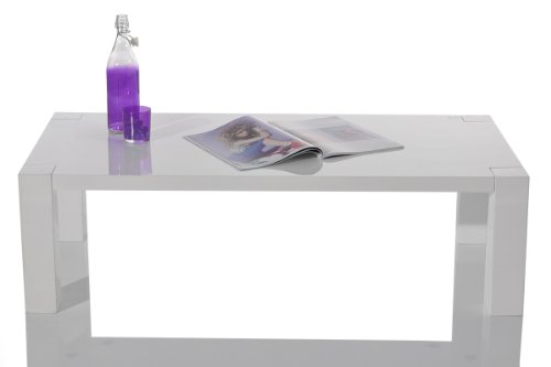 Couchtisch Twist Big Blanc 120 x 60 Weiss Hochglanz