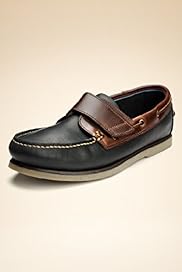 Blue Harbour Leather Stain Defence Riptape Boat Shoes with Freshfeet Silver Technology