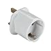 White 13A UK Visitors Travel Adaptor Converting European Schuko to Standard UK 13A Plug. Bulk