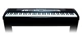 Kurzweil SP2XS 88 Note Digital Stage Piano - Hammer Action Keys - 64 Programs - 64 Voice Polyphony - Includes Two 6 Inch Speakers and Stand - Black and Chrome