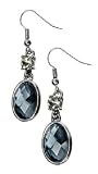 Primrose Hill E3123 Montana Swarovski Crystal/Glass Oval Drop Earrings