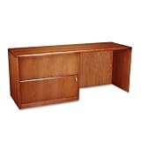 92000 Ped Credenza w/2-Drwr Left File, 72w x 24d x 29-1/2h, Henna CY Frame/Top