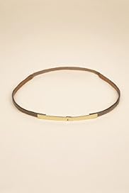 Elasticated Panel Bar Buckle Skinny Belt