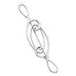 14K White Gold Brooch