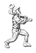 Solid Sterling Silver Baseball Player Figure Charm Approximately 7/8 Tall