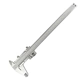 uxcell　ノギス　金属材質　最大測定200mm　グリーン　プラスチックケース　シルバートーン