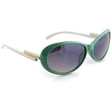 Femme Fatale - Sarcelle Et Grise- UV400 Lunettes De Soleil Pour Les Femmes Avec Chiffon Doux / Nettoyage De Cas