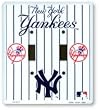 New York Yankees Aluminum Metal Double Light Switch Cover