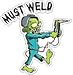 Must Weld Welding Helmet Zombie Welder Funny Car Bumper Vinyl Sticker Decal