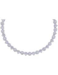 7.50CTW-DIA FLOWER NECKLACE
