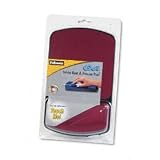 Mouse Pad/Gel Wrist Rest, Smooth Surface, 6-1/4X10-1/8X1-1/8, Ruby/Black FEL96741