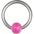 14 Gauge Pink Glitter Bcr Captive Ring