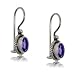 Ladies Sterling Silver Dangle Earrings w Blue Iolite