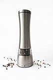 Sage Kitchenware Stainless Steel Salt Mill or Pepper Grinder Strong Ceramic Grinder Mechanism 8.5 Inches