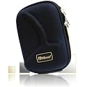 RivaCase® 7088 (PS) Digital Camera Case dark blue Compatibility: Canon IXUS; Panasonic FX100; FS3; FS5; FX01; FX07; FX10; FX12; FX3; FS2; FS20; FX30; FX33; FX55; FX35; FX37; Pentax Optio; Sony S; W; T; Kodak M763; M873; M883; M893 IS; Samsung L100; i8; L210; L110; ES55; PL10; PL60; L310; NV4; NV3; Nikon ; Olympus Mju; FE; Casio Exilim; FujiFilm FinePix Z10fd; FinePix F50fd; J10; J50; Rekam ML60; General Electric E840; E1050TW