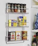 Organize It All 3-Tier Wall-Mounted Spice Rack, Chrome 1812