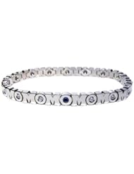 Genuine Blue Sapphire Sterling Silver MOM Bracelet