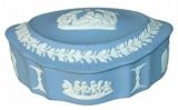 Wedgwood Blue Jasper Ware Lidded Trinket Dish