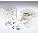 3 Drawer Cube (Clear) (6 1/2H x 6 1/2W x 6 1/2D)