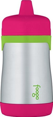 Thermos FOOGO Phases Stainless Steel Sippy Cup, Watermelon/Teal, 10 Ounce