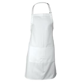 Chef Works F8 Butcher Apron, 34-Inch Length by 24-Inch Width, White