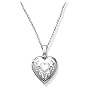 Sterling Silver Engraved Heart Locket, 18"