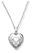 Sterling Silver Engraved Heart Locket, 18"