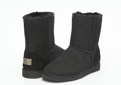 UniKoala Women's Classic Short Sheepskin Boots Black